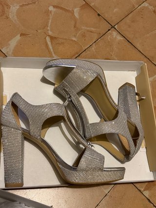 Sandalias Michael Kors Plata Talla 38,5-39
