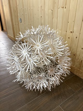 Lámpara colgante esférica de papel