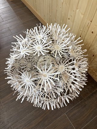 Lámpara colgante esférica de papel