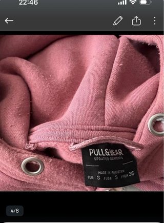 Sudadera Pull&Bear rosa talla S