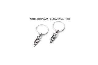 Aro Plata Pluma 12mm
