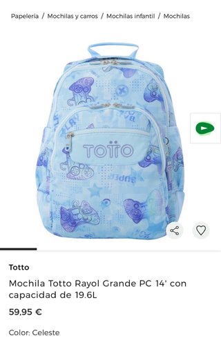 Mochila Totto Azul Estampado Videojuegos