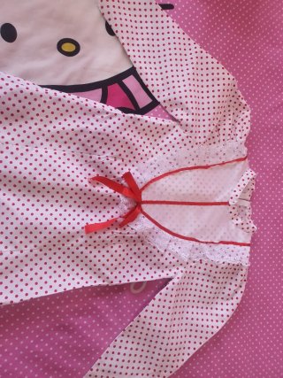 Traje Chulapa Niña Blanco Lunares Rojos + pañuelo