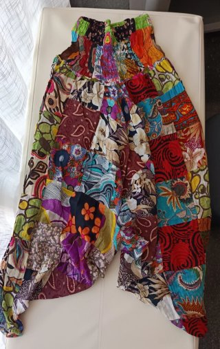Pantalón Hippie Patchwork Multicolor Talla Única