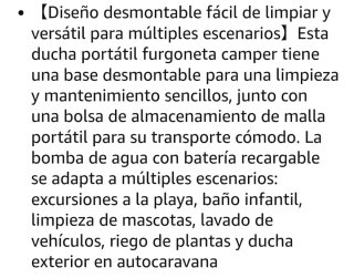 Ducha Portátil Camping, [8000mAh de Larga Duración
