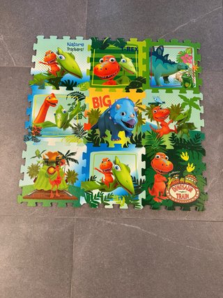 Alfombra puzzle acolchada Dinotren