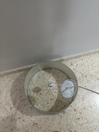 Lámpara colgante tela gris