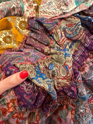 Vestido boho volantes estampado M