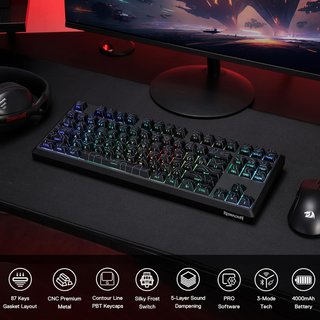 Teclado Mecánico TKL con 3 modos switches lineales