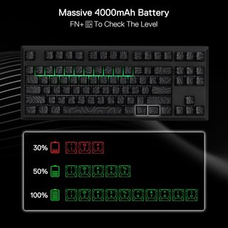Teclado Mecánico TKL con 3 modos switches lineales