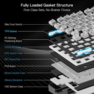 Teclado Mecánico TKL con 3 modos switches lineales