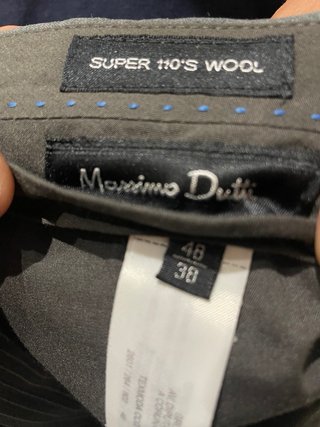 Traje gris de rayas Massimo Dutti