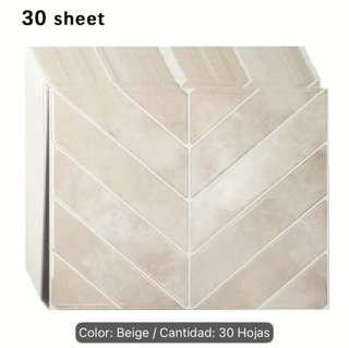 Azulejo Adhesivo Beige Chevron