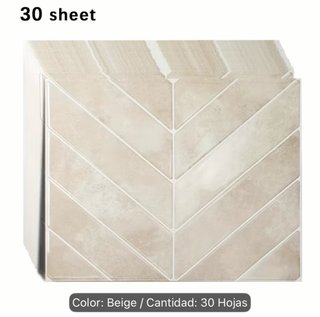 Azulejo Adhesivo Beige Chevron