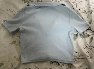 Crop top azul Zara