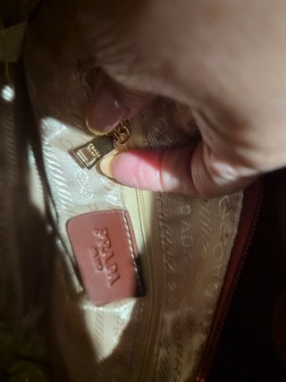 Bolso Prada Rojo Piel