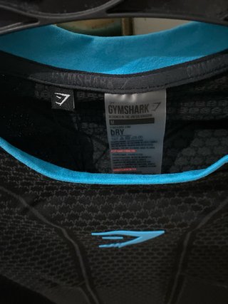 Gymshark Onyx v1 (2016) Camiseta Negra y Azul