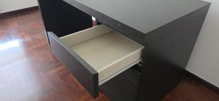 Escritorio IKEA MALM Negro-Marrón 140x65cm