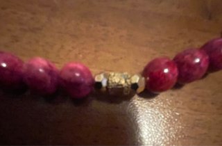 Collana perle rosa pasta di pietra con chiusura