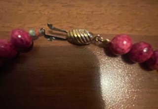 Collana perle rosa pasta di pietra con chiusura