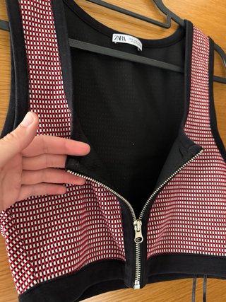 Top Zara cuadros cremallera