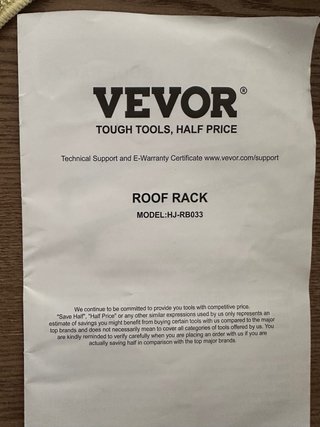 Barras de baca VEVOR para Toyota RAV4 2020-2023