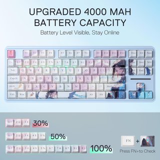 Teclado TKL con juntas, PBT y triple conexión