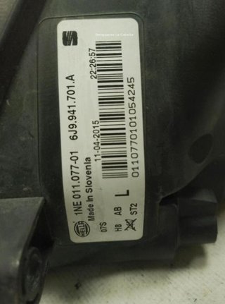 20259501 faro antiniebla 6j9941701a seat toledo iv