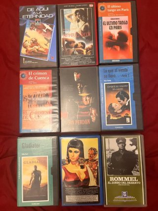 Películas VHS, Cleopatra, Sin Perdon, etc.