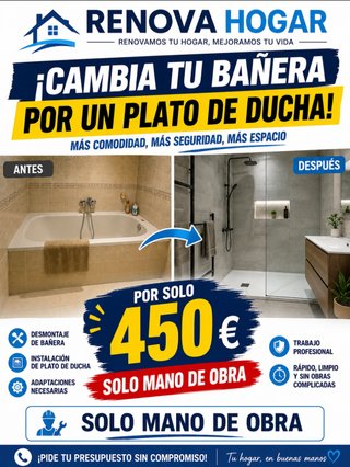 Plato de ducha a medida