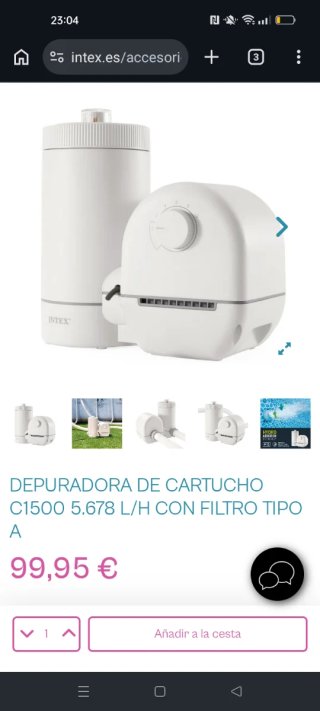 Depuradora Intex C1500 para piscinas