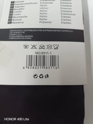 2 Packs Calcetines Algodón GED Negro Talla 40-46