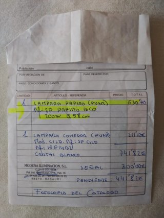 Lámpara de salón diseño italiano