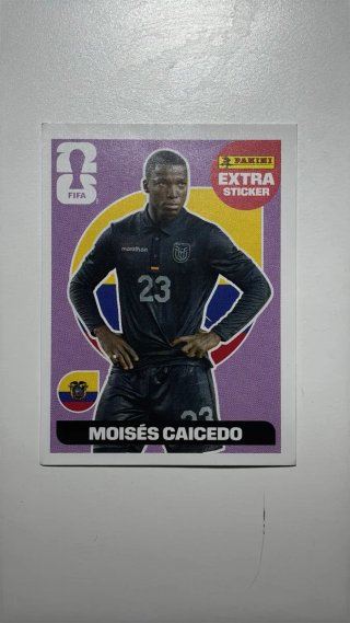 Cromo Extra Sticker Moisés Caicedo Morado