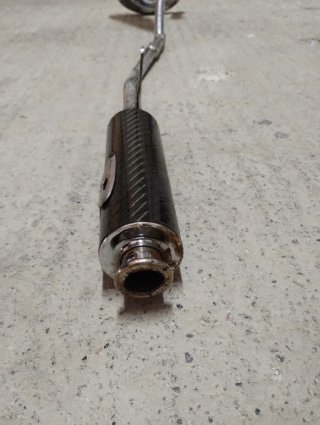 Tubo Escape Turbo Kit R cromado para Derbi Senda