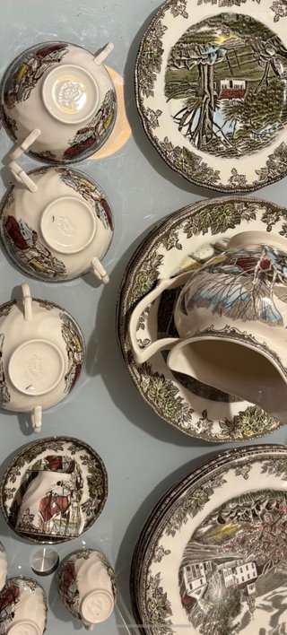 Vajilla Inglesa Porcelana y Cristal