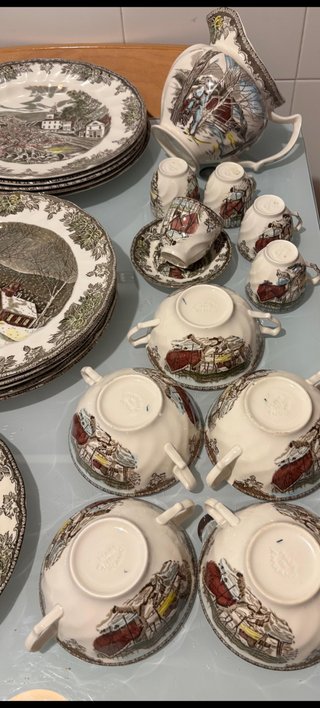 Vajilla Inglesa Porcelana y Cristal