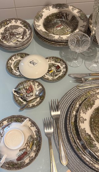 Vajilla Inglesa Porcelana y Cristal