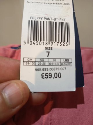 Pantalón chino Ralph Lauren niño rosa
