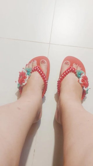 Havaianas Decoradas Perlas y Dorados