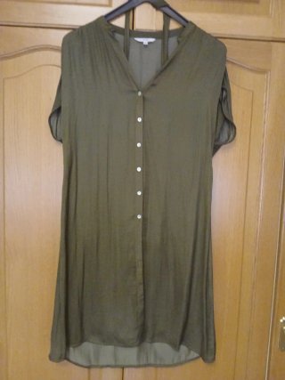 Vestido camisero verde