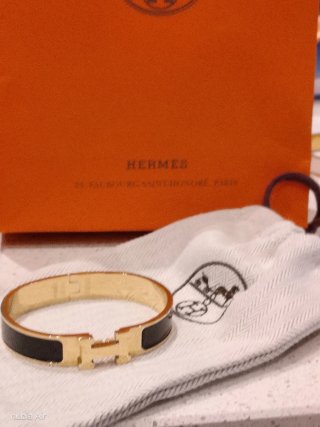 Bracciale Hermes H Nero Oro