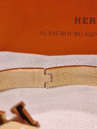 Bracciale Hermes H Nero Oro