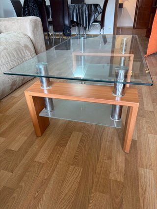 Mesa Comedor Ovalada Cristal y 6 Sillas, Sillon el