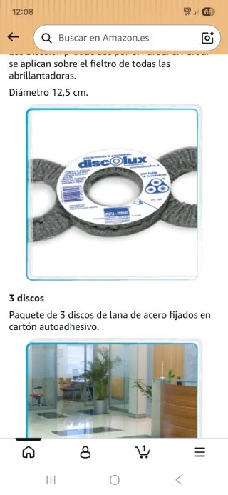 3 Discos Lana Acero 12,5 cm