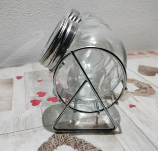 Porta spezie cucina 4 barattoli vetro con supporto