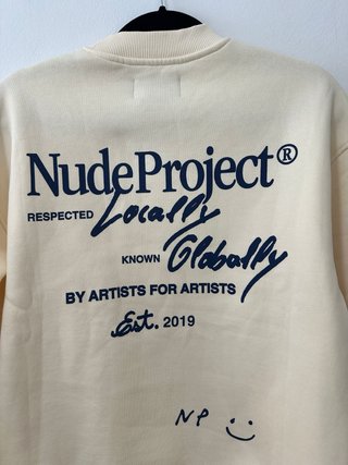 Sudadera Nude Project Beige unisex.