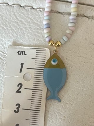 Collana con ciondolo pesce azzurro