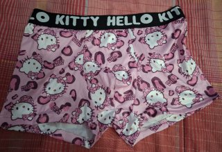 Bóxer Hello Kitty rosa y blanco