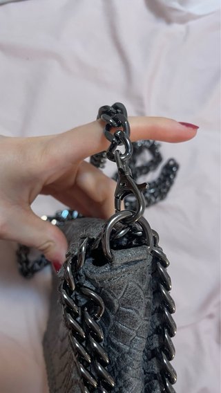 Bolso Piel Gris